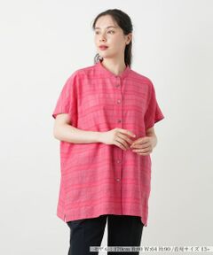 Leilian PLUS HOUSE / レリアンプラスハウス シャツ・ブラウス | シアーチェックブラウス【Leilian WHITE LABEL】