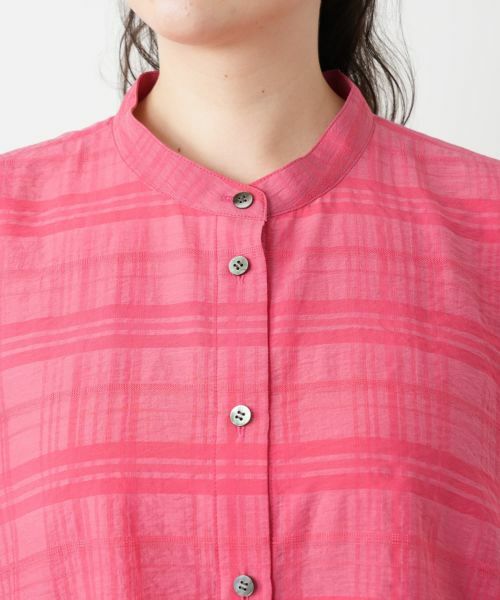 Leilian PLUS HOUSE / レリアンプラスハウス シャツ・ブラウス | シアーチェックブラウス【Leilian WHITE LABEL】 | 詳細10