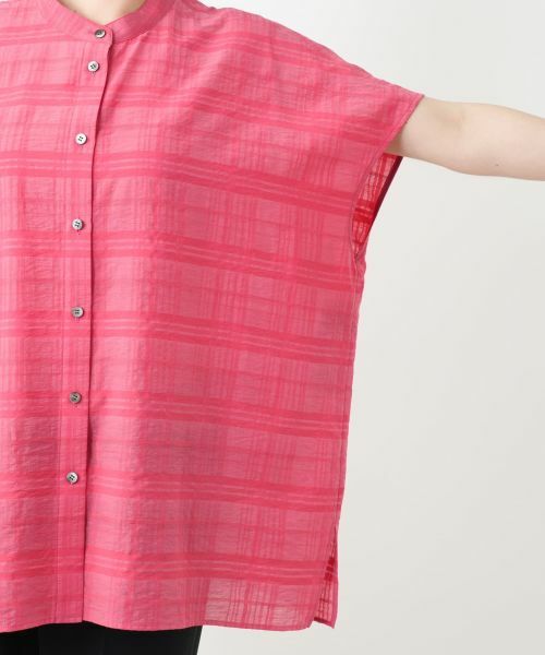 Leilian PLUS HOUSE / レリアンプラスハウス シャツ・ブラウス | シアーチェックブラウス【Leilian WHITE LABEL】 | 詳細12