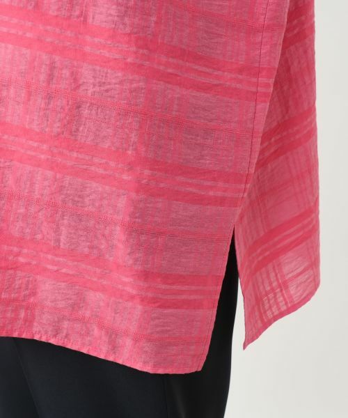 Leilian PLUS HOUSE / レリアンプラスハウス シャツ・ブラウス | シアーチェックブラウス【Leilian WHITE LABEL】 | 詳細13