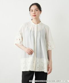 Leilian PLUS HOUSE / レリアンプラスハウス シャツ・ブラウス | レースブラウス【Leilian WHITE LABEL】