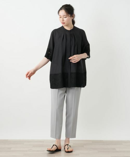 Leilian PLUS HOUSE / レリアンプラスハウス シャツ・ブラウス | レースブラウス【Leilian WHITE LABEL】 | 詳細1