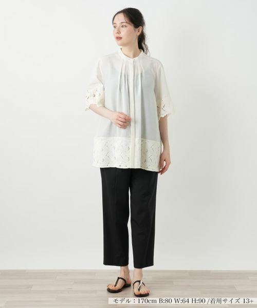 Leilian PLUS HOUSE / レリアンプラスハウス シャツ・ブラウス | レースブラウス【Leilian WHITE LABEL】 | 詳細4