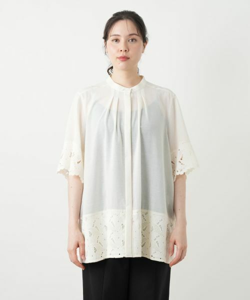 Leilian PLUS HOUSE / レリアンプラスハウス シャツ・ブラウス | レースブラウス【Leilian WHITE LABEL】 | 詳細7
