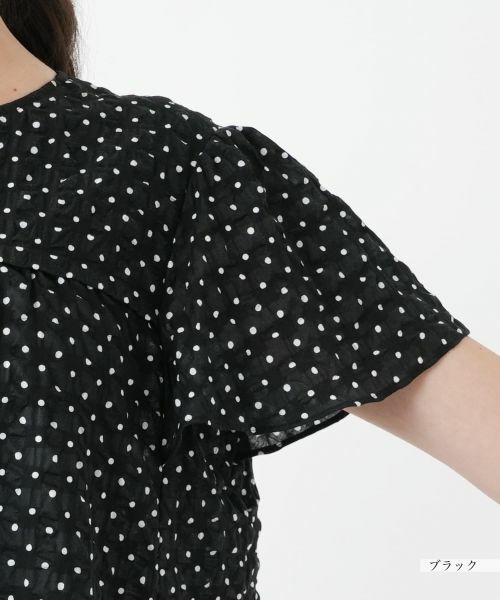 Leilian PLUS HOUSE / レリアンプラスハウス シャツ・ブラウス | ドットギャザーブラウス【Leilian WHITE LABEL】 | 詳細12