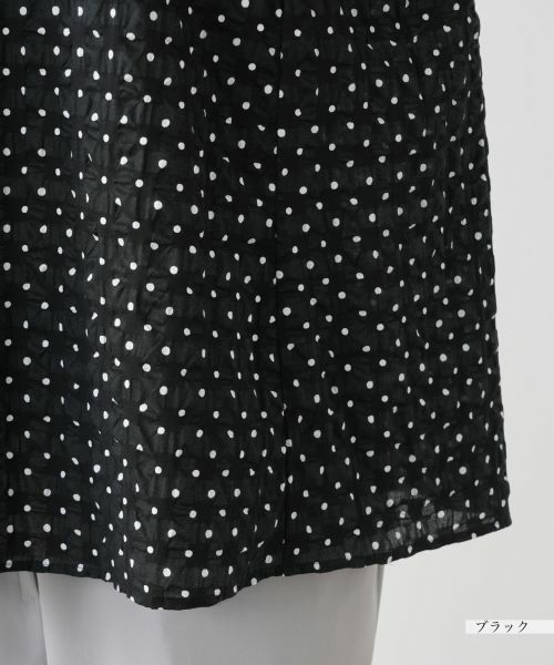 Leilian PLUS HOUSE / レリアンプラスハウス シャツ・ブラウス | ドットギャザーブラウス【Leilian WHITE LABEL】 | 詳細13