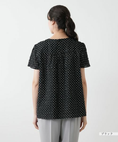 Leilian PLUS HOUSE / レリアンプラスハウス シャツ・ブラウス | ドットギャザーブラウス【Leilian WHITE LABEL】 | 詳細9