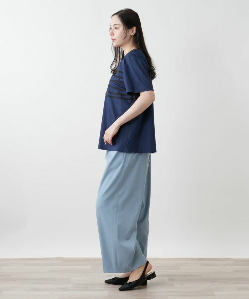 Leilian PLUS HOUSE / レリアンプラスハウス Tシャツ | リボンクルーネックカットソー【Leilian WHITE LABEL】 | 詳細2