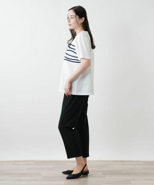 Leilian PLUS HOUSE / レリアンプラスハウス Tシャツ | リボンクルーネックカットソー【Leilian WHITE LABEL】 | 詳細5