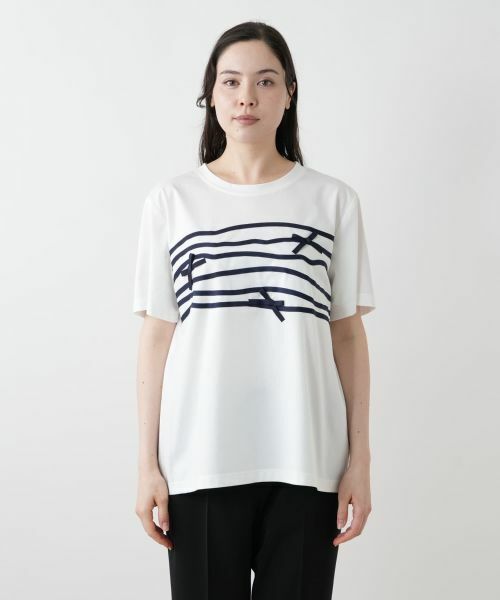 Leilian PLUS HOUSE / レリアンプラスハウス Tシャツ | リボンクルーネックカットソー【Leilian WHITE LABEL】 | 詳細7