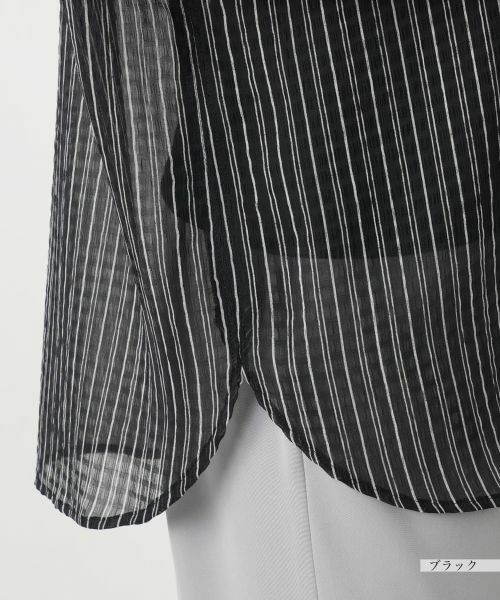 Leilian PLUS HOUSE / レリアンプラスハウス シャツ・ブラウス | 【店舗人気】ストライプブラウス【Leilian WHITE LABEL】 | 詳細13