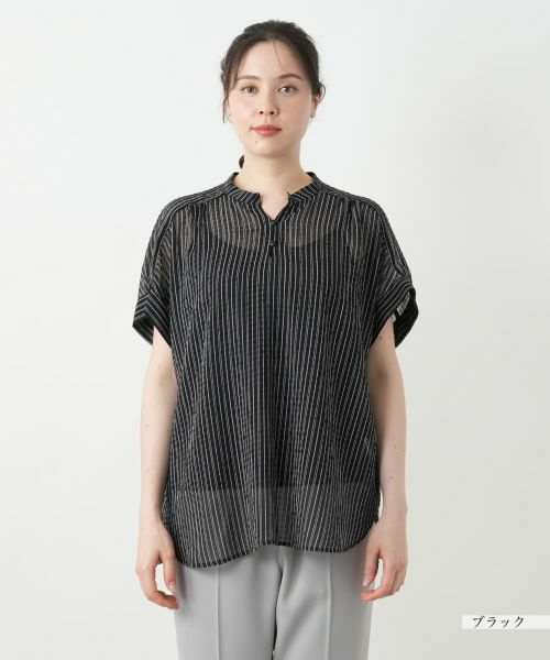 Leilian PLUS HOUSE / レリアンプラスハウス シャツ・ブラウス | 【店舗人気】ストライプブラウス【Leilian WHITE LABEL】 | 詳細7