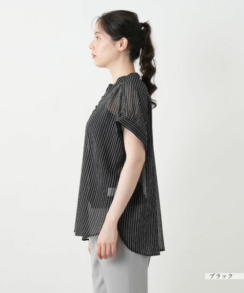 Leilian PLUS HOUSE / レリアンプラスハウス シャツ・ブラウス | 【店舗人気】ストライプブラウス【Leilian WHITE LABEL】 | 詳細8