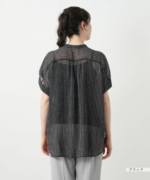 Leilian PLUS HOUSE / レリアンプラスハウス シャツ・ブラウス | 【店舗人気】ストライプブラウス【Leilian WHITE LABEL】 | 詳細9