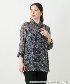 Leilian PLUS HOUSE / レリアンプラスハウス シャツ・ブラウス | プリントブラウス【Leilian WHITE LABEL】