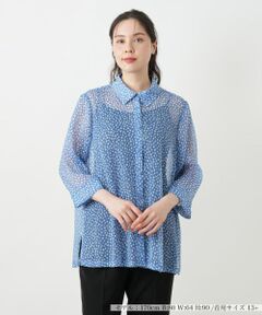 Leilian PLUS HOUSE / レリアンプラスハウス シャツ・ブラウス | プリントブラウス【Leilian WHITE LABEL】