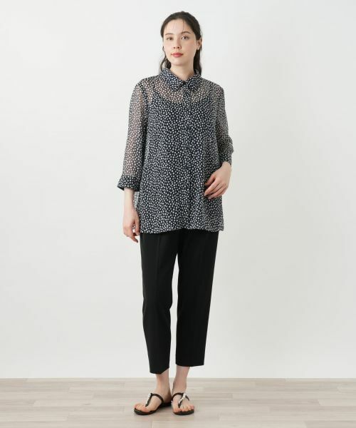 Leilian PLUS HOUSE / レリアンプラスハウス シャツ・ブラウス | プリントブラウス【Leilian WHITE LABEL】 | 詳細1