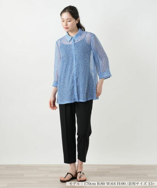 Leilian PLUS HOUSE / レリアンプラスハウス シャツ・ブラウス | プリントブラウス【Leilian WHITE LABEL】 | 詳細4