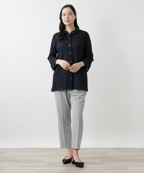 Leilian PLUS HOUSE / レリアンプラスハウス シャツ・ブラウス | 七分袖ブラウス【Leilian WHITE LABEL】 | 詳細1