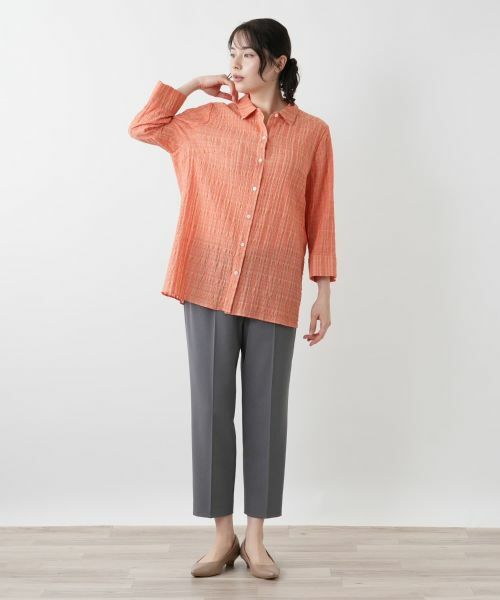 Leilian PLUS HOUSE / レリアンプラスハウス シャツ・ブラウス | 七分袖ブラウス【Leilian WHITE LABEL】 | 詳細4