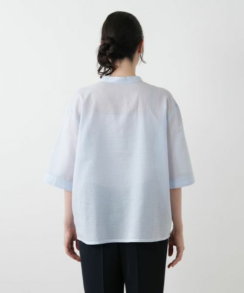 Leilian PLUS HOUSE / レリアンプラスハウス シャツ・ブラウス | バンドカラーブラウス【Leilian WHITE LABEL】 | 詳細12