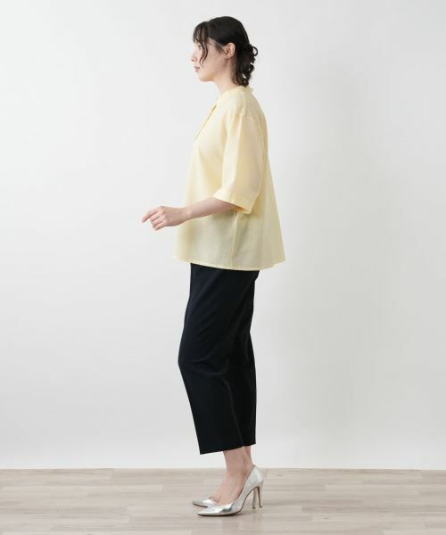 Leilian PLUS HOUSE / レリアンプラスハウス シャツ・ブラウス | バンドカラーブラウス【Leilian WHITE LABEL】 | 詳細5