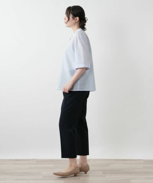 Leilian PLUS HOUSE / レリアンプラスハウス シャツ・ブラウス | バンドカラーブラウス【Leilian WHITE LABEL】 | 詳細8