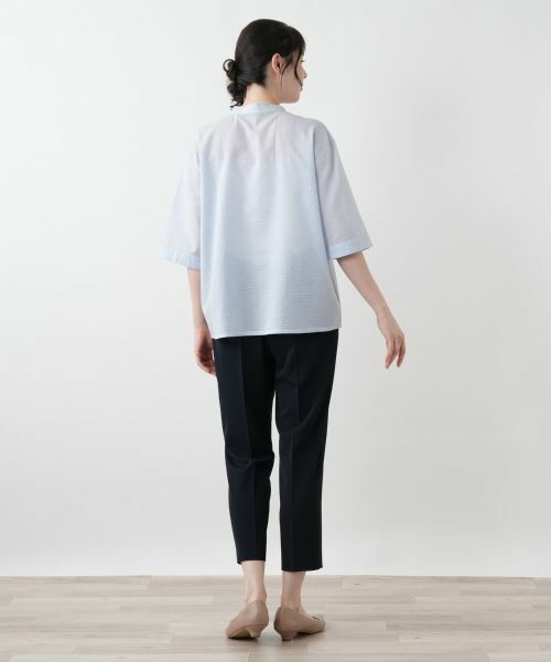 Leilian PLUS HOUSE / レリアンプラスハウス シャツ・ブラウス | バンドカラーブラウス【Leilian WHITE LABEL】 | 詳細9