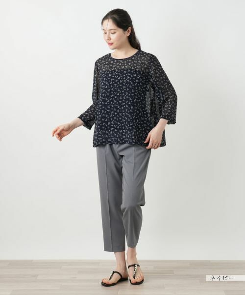 Leilian PLUS HOUSE / レリアンプラスハウス シャツ・ブラウス | プリントブラウス【Leilian WHITE LABEL】 | 詳細1