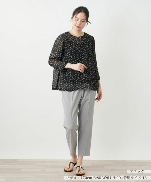 Leilian PLUS HOUSE / レリアンプラスハウス シャツ・ブラウス | プリントブラウス【Leilian WHITE LABEL】 | 詳細4