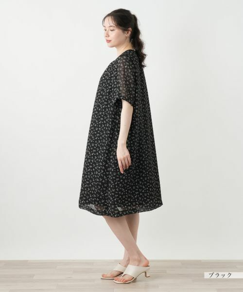 Leilian PLUS HOUSE / レリアンプラスハウス ドレス | プリントギャザーワンピース【Leilian WHITE LABEL】 | 詳細2