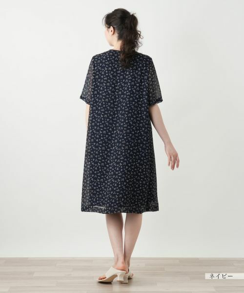 Leilian PLUS HOUSE / レリアンプラスハウス ドレス | プリントギャザーワンピース【Leilian WHITE LABEL】 | 詳細6