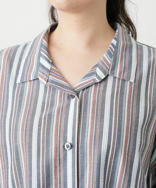 Leilian PLUS HOUSE / レリアンプラスハウス シャツ・ブラウス | マルチストライプブラウス | 詳細7