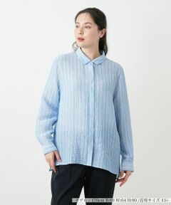 Leilian PLUS HOUSE / レリアンプラスハウス シャツ・ブラウス | ストライプブラウス