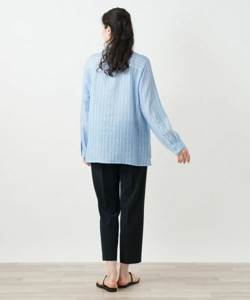 Leilian PLUS HOUSE / レリアンプラスハウス シャツ・ブラウス | ストライプブラウス | 詳細3