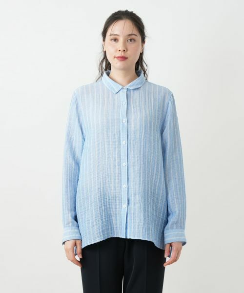 Leilian PLUS HOUSE / レリアンプラスハウス シャツ・ブラウス | ストライプブラウス | 詳細4