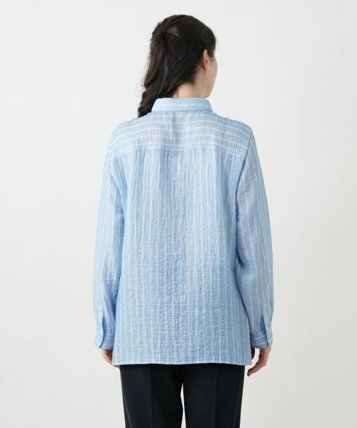 Leilian PLUS HOUSE / レリアンプラスハウス シャツ・ブラウス | ストライプブラウス | 詳細6