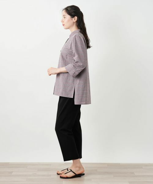 Leilian PLUS HOUSE / レリアンプラスハウス シャツ・ブラウス | マルチボーダーブラウス【Leilian WHITE LABEL】 | 詳細2