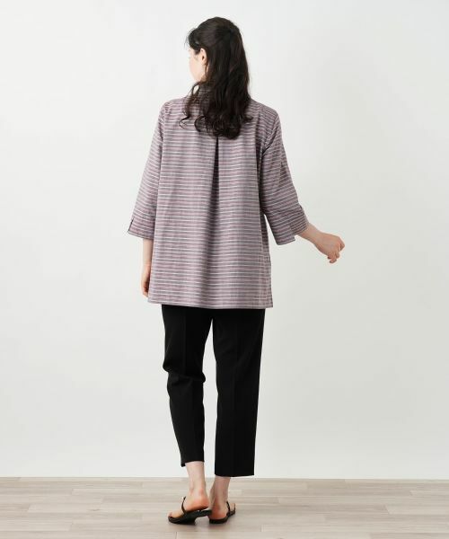 Leilian PLUS HOUSE / レリアンプラスハウス シャツ・ブラウス | マルチボーダーブラウス【Leilian WHITE LABEL】 | 詳細3