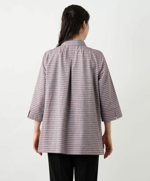 Leilian PLUS HOUSE / レリアンプラスハウス シャツ・ブラウス | マルチボーダーブラウス【Leilian WHITE LABEL】 | 詳細6