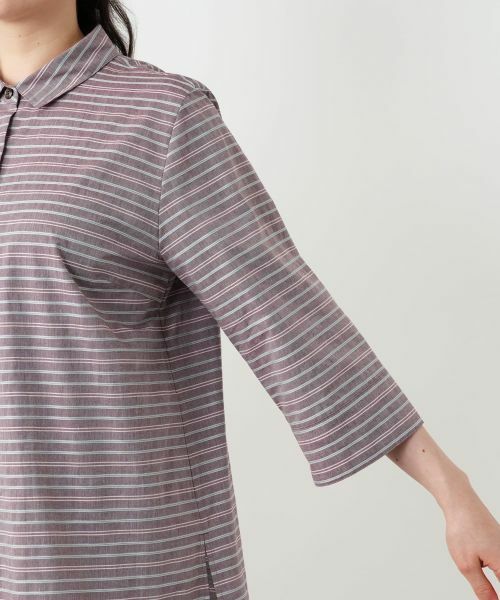 Leilian PLUS HOUSE / レリアンプラスハウス シャツ・ブラウス | マルチボーダーブラウス【Leilian WHITE LABEL】 | 詳細9