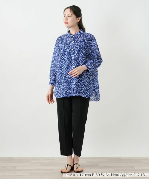 Leilian PLUS HOUSE / レリアンプラスハウス シャツ・ブラウス | 小花柄プリントブラウス【Leilian WHITE LABEL】 | 詳細4