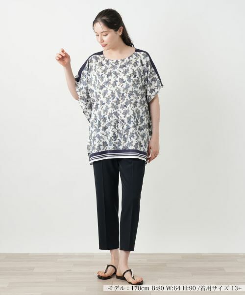 Leilian PLUS HOUSE / レリアンプラスハウス シャツ・ブラウス | ペイズリー柄フレアブラウス | 詳細1