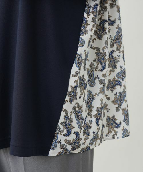 Leilian PLUS HOUSE / レリアンプラスハウス カットソー | ペイズリー柄切替カットソー | 詳細10