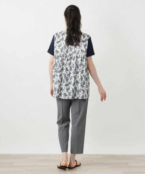 Leilian PLUS HOUSE / レリアンプラスハウス カットソー | ペイズリー柄切替カットソー | 詳細3
