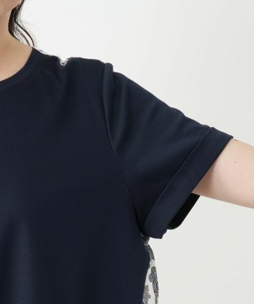 Leilian PLUS HOUSE / レリアンプラスハウス カットソー | ペイズリー柄切替カットソー | 詳細9