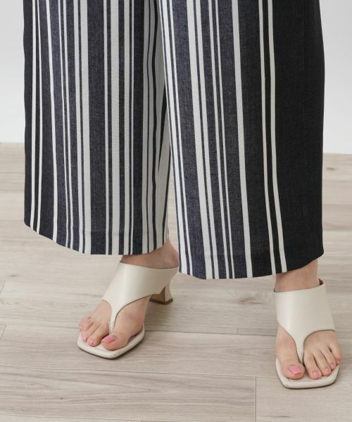 Leilian PLUS HOUSE / レリアンプラスハウス その他パンツ | ストライプワイドパンツ | 詳細11