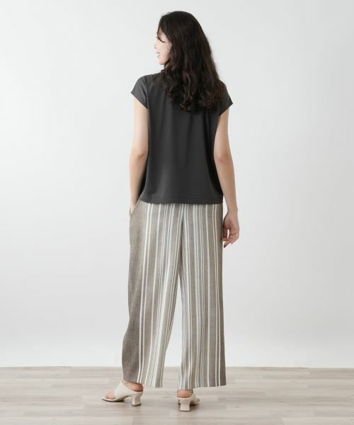 Leilian PLUS HOUSE / レリアンプラスハウス その他パンツ | ストライプワイドパンツ | 詳細3