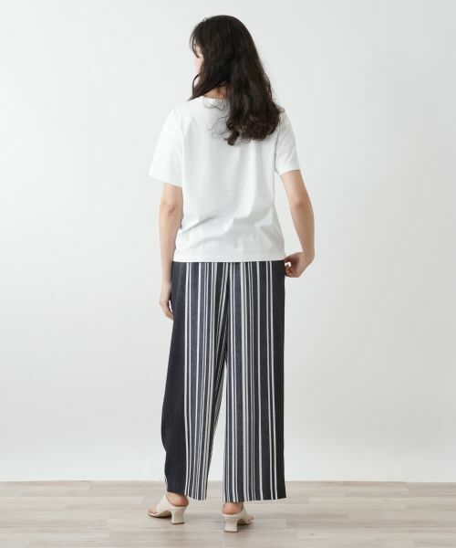 Leilian PLUS HOUSE / レリアンプラスハウス その他パンツ | ストライプワイドパンツ | 詳細6