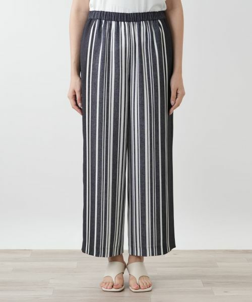 Leilian PLUS HOUSE / レリアンプラスハウス その他パンツ | ストライプワイドパンツ | 詳細7